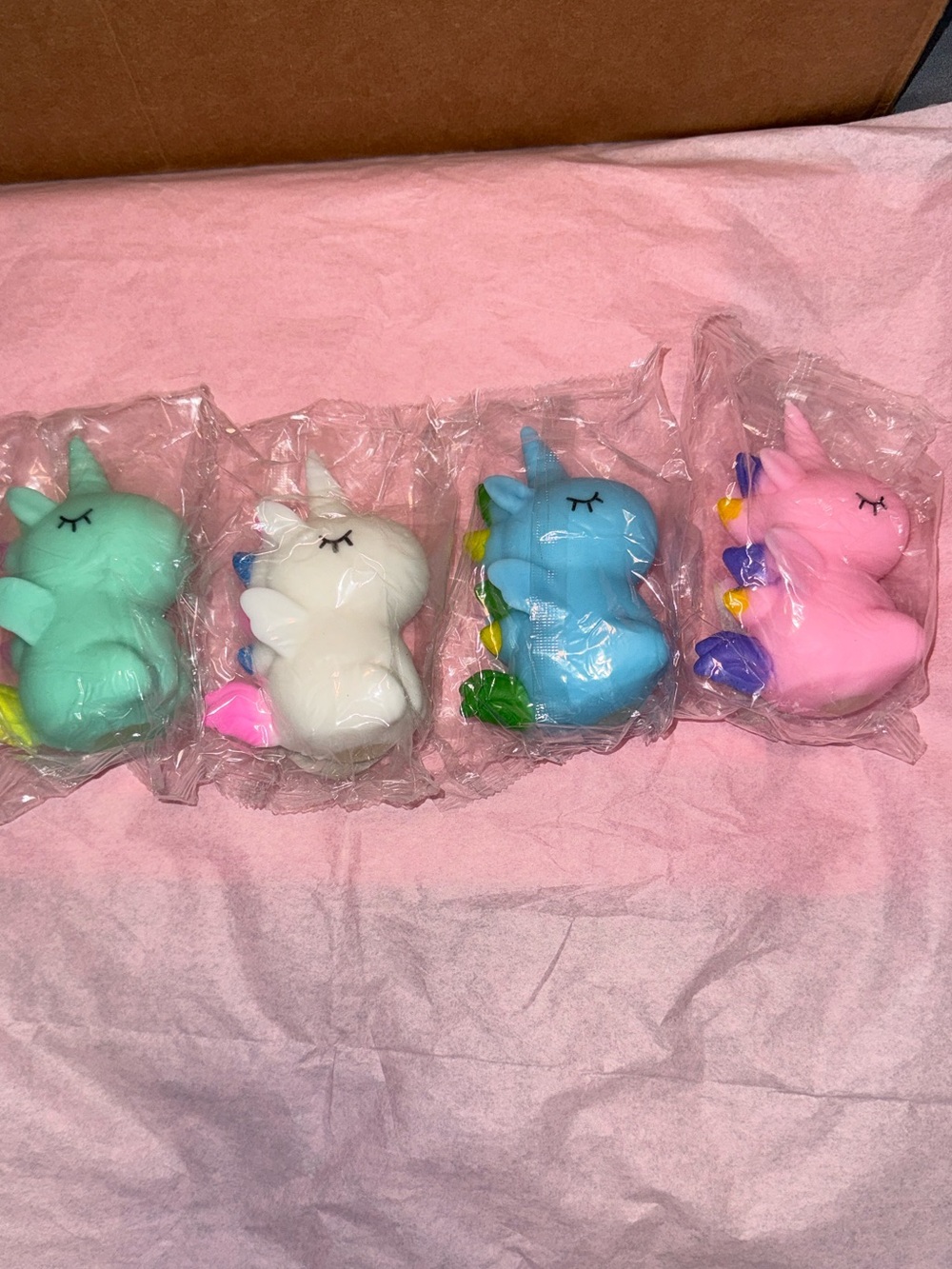 🩷 $3 Bundle Pink Unicorn Squishy Toy with Purple & Gold Mane - Picture 6 of 6